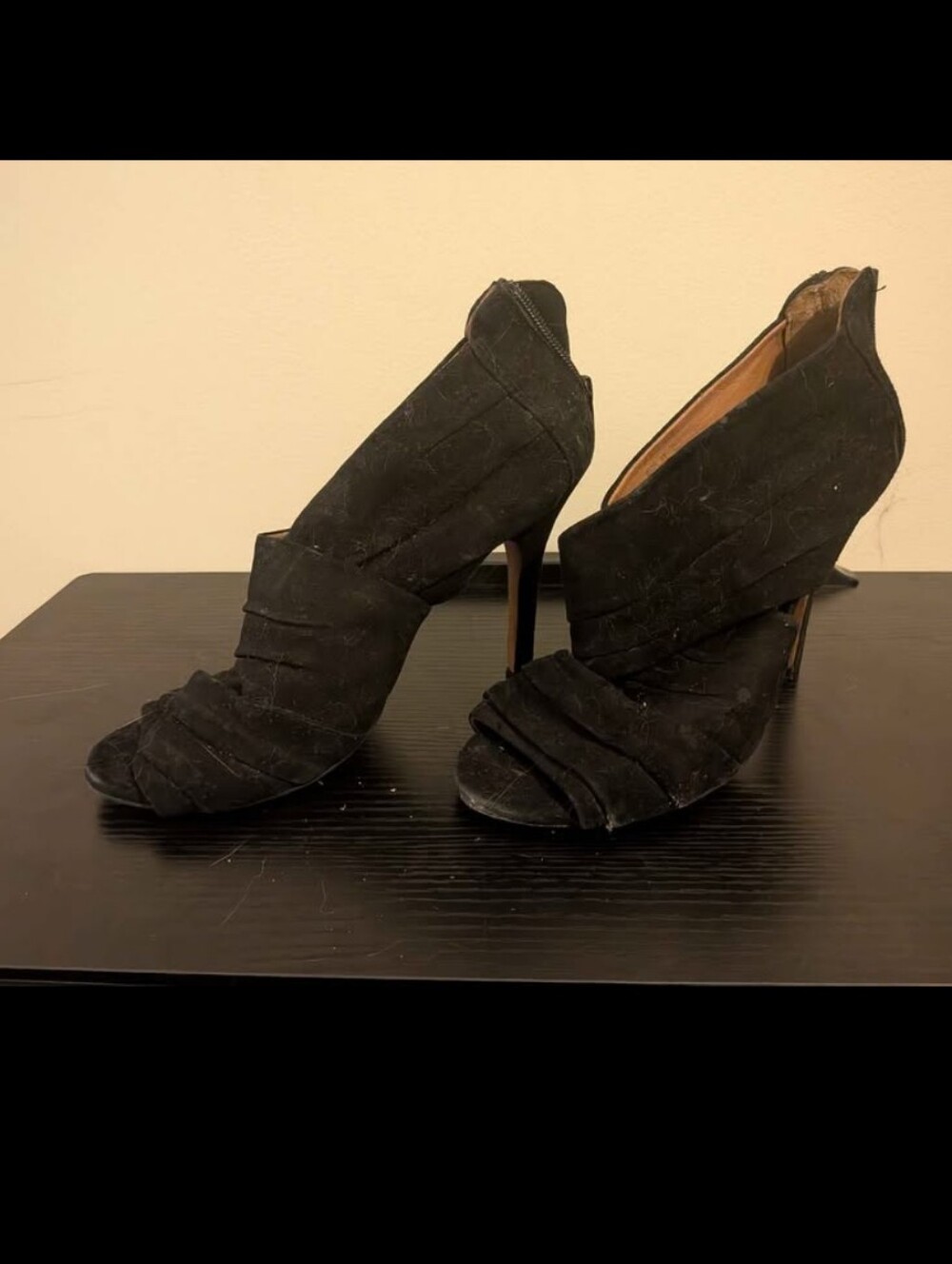 H&M Black Open-Toe Stiletto Booties - Women